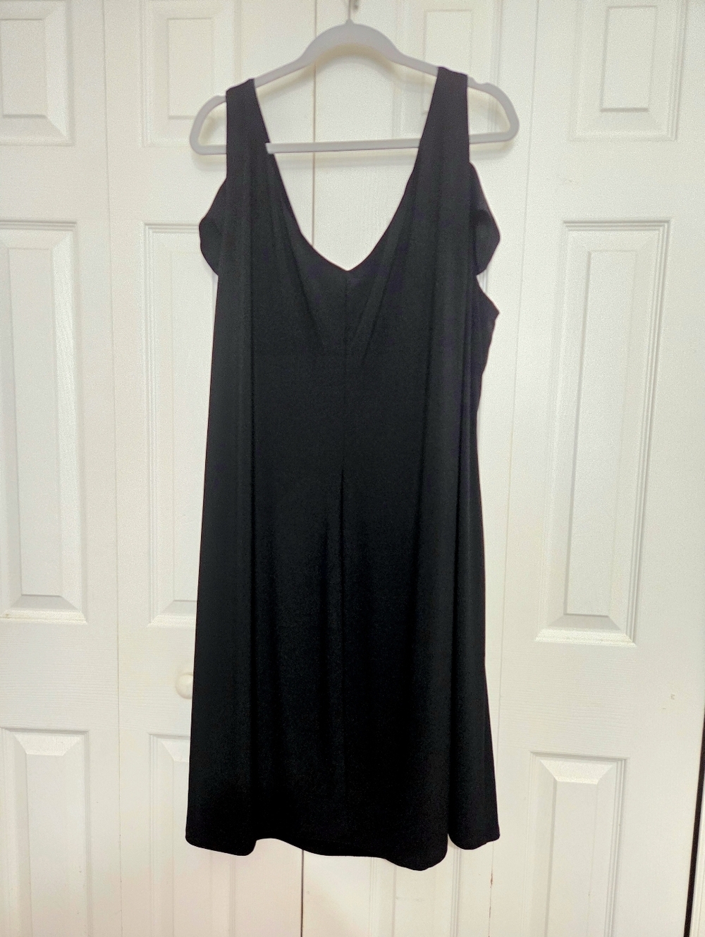 Lauren Ralph Lauren Black Cold-Shoulder Draped Women’s Dress - Picture 4 of 9